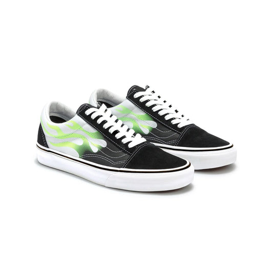 Vans 2020 Old Skool 'Flame Black White' Low Top Lace Up Sneakers - M5.0 / W6.5