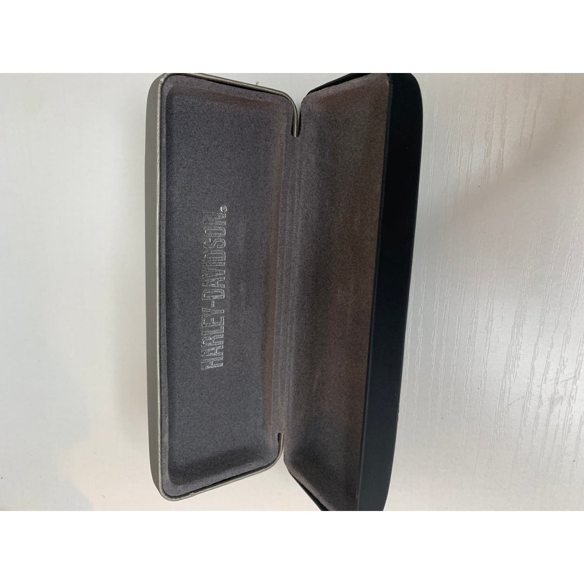 Harley-Davidson Hard Clamshell Eyeglasses Sunglasses Case Logo Gray Black