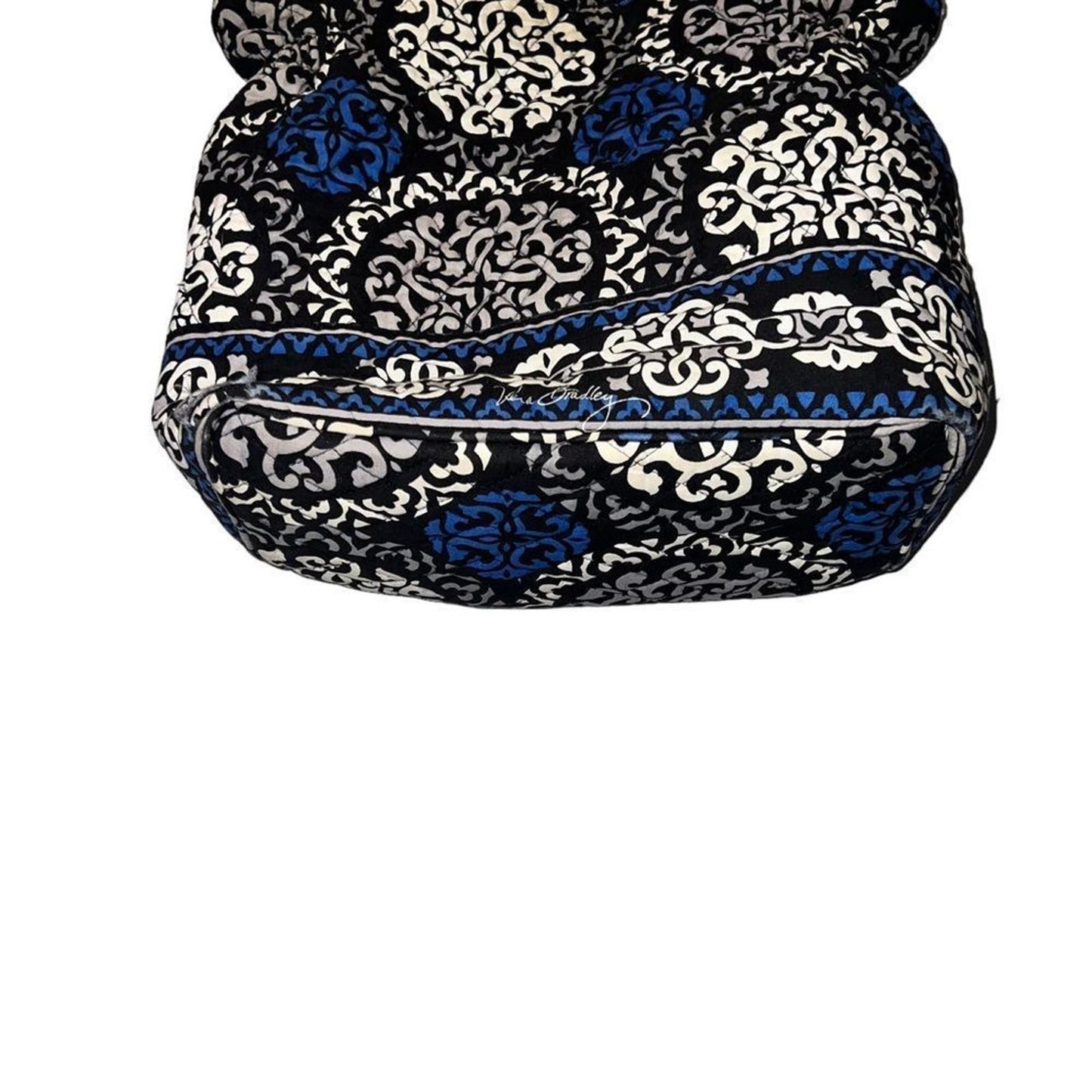 Vera Bradley Canterbury cobalt black quilted handbag purse