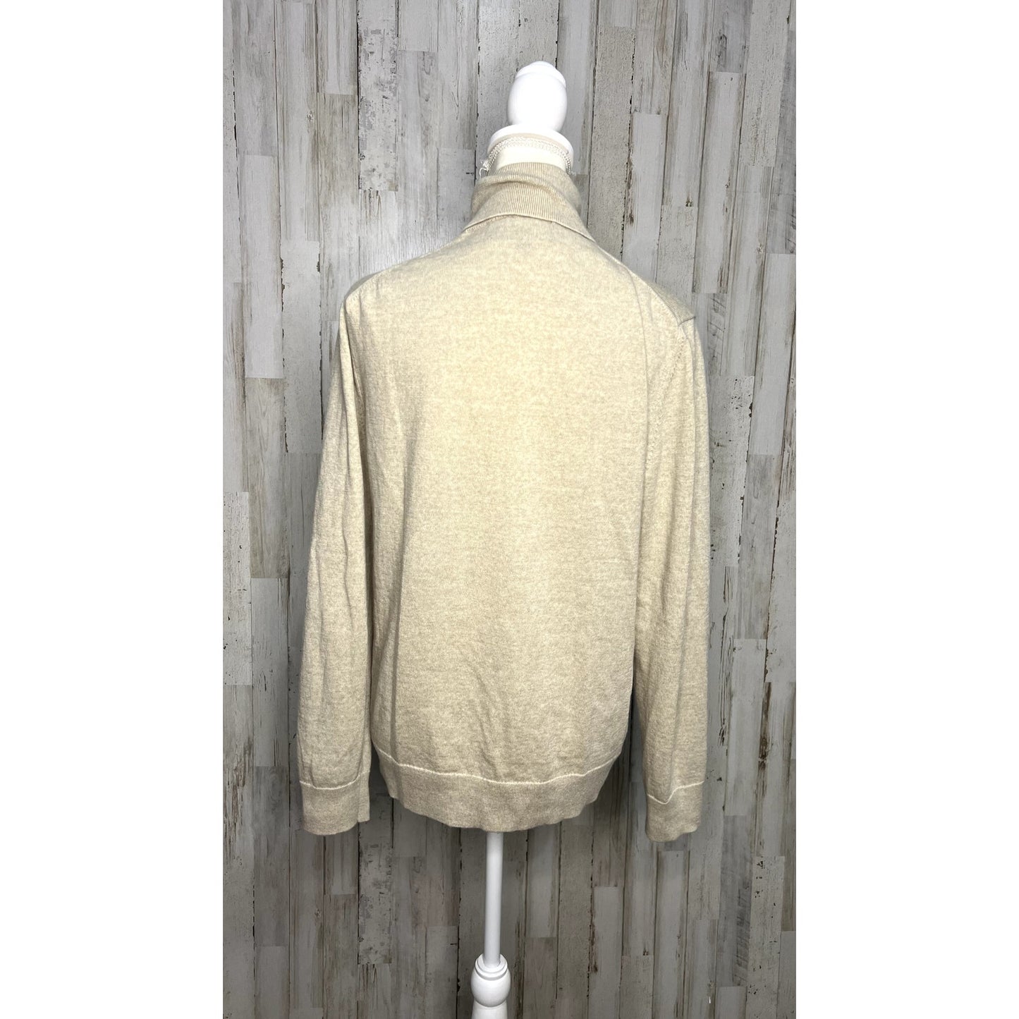 Banana Republic Women's Beige Turtleneck Sweater Size Large Pullover Casual