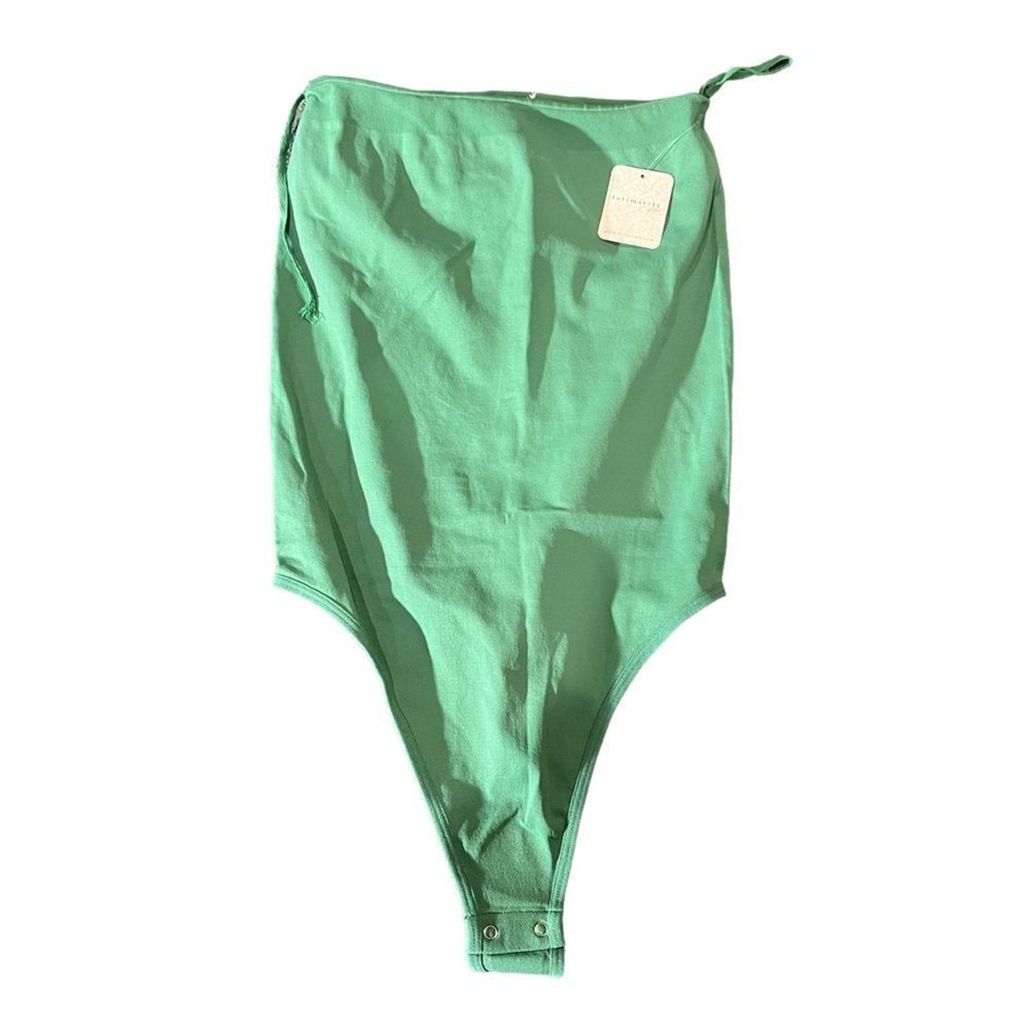 NWT Free People Intimately Bodysuit Women's Medium Green Strapless Tube Thong
