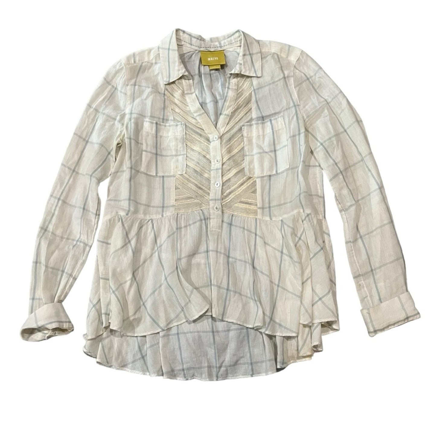 Anthropologie Maeve Southbound Button Down Size 0