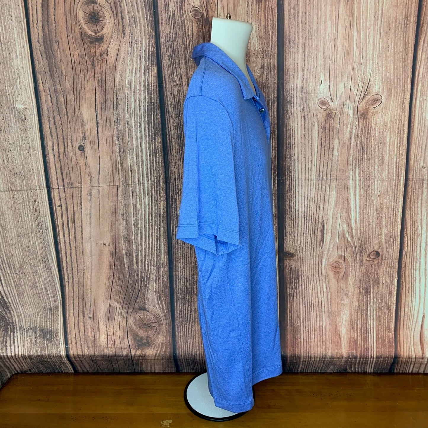 Theory Polo Shirt Men's XL Blue 2-Button Collared