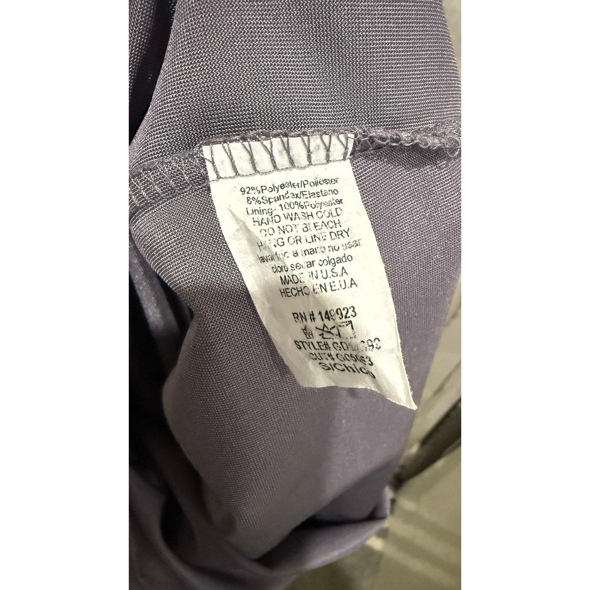 Windsor Dress Womens Size Small Purple Ruched Bodycon Mini Cowl Neck Party