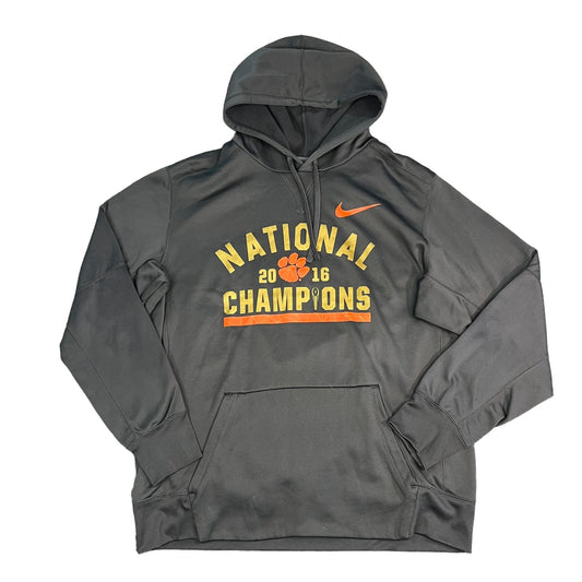 Nike Men's XL Therma Fit Clemson Tigers 2016 National Champions Gray Hoodie