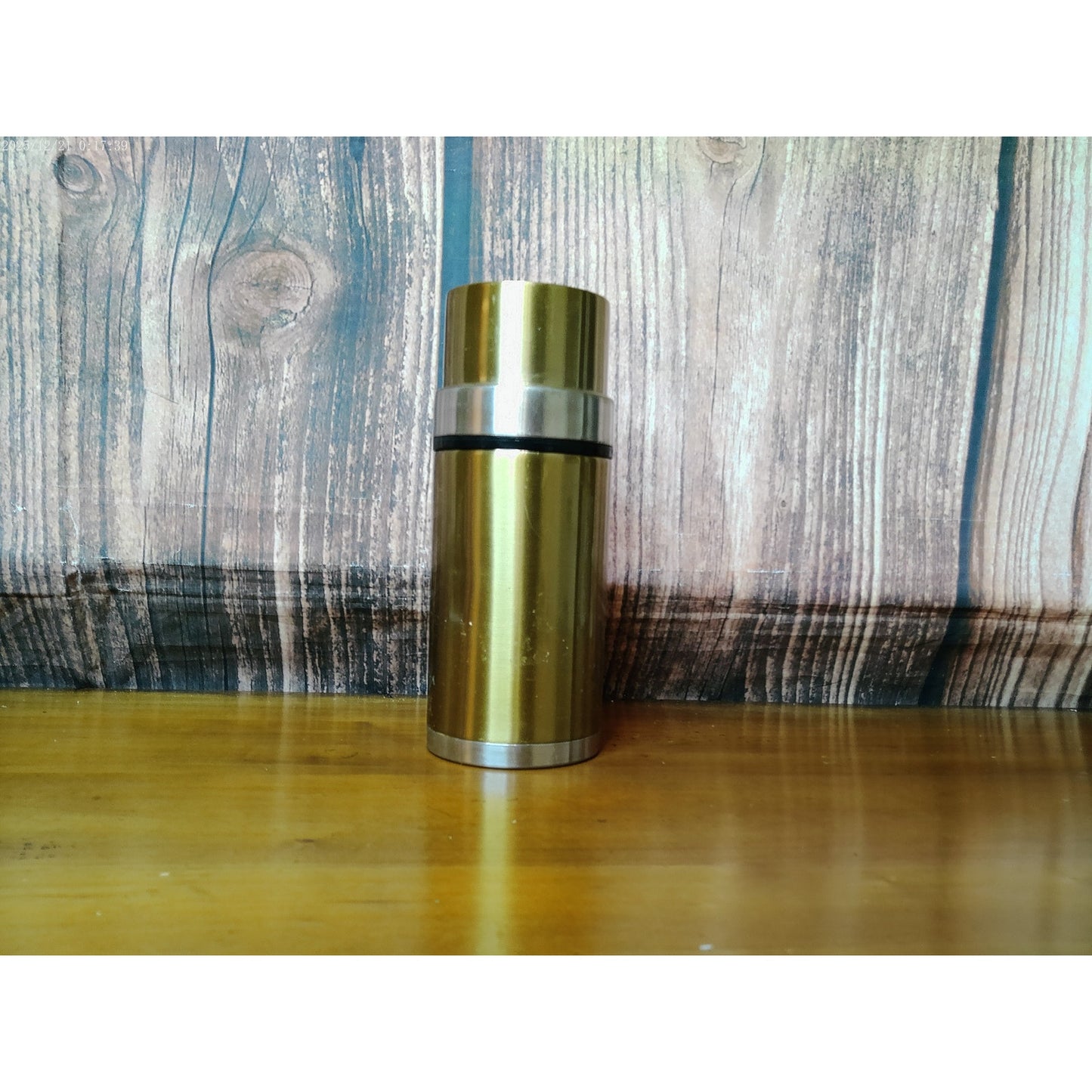 Starbucks Travel Thermos Bottle Gold Insulated 17 oz 2006
