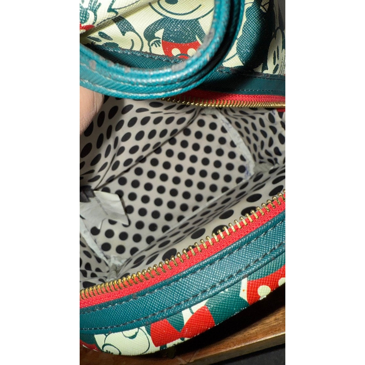 Loungefly Disney Mickey Minnie Mouse Mini Backpack Handbag Green Red