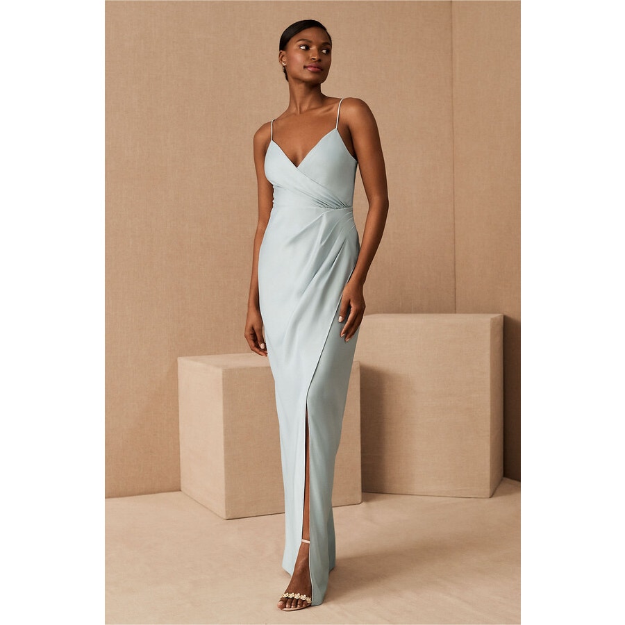 BHLDN Freya Women's Size 8 Freya Satin Charmeuse Maxi Dress Formal Sleeveless