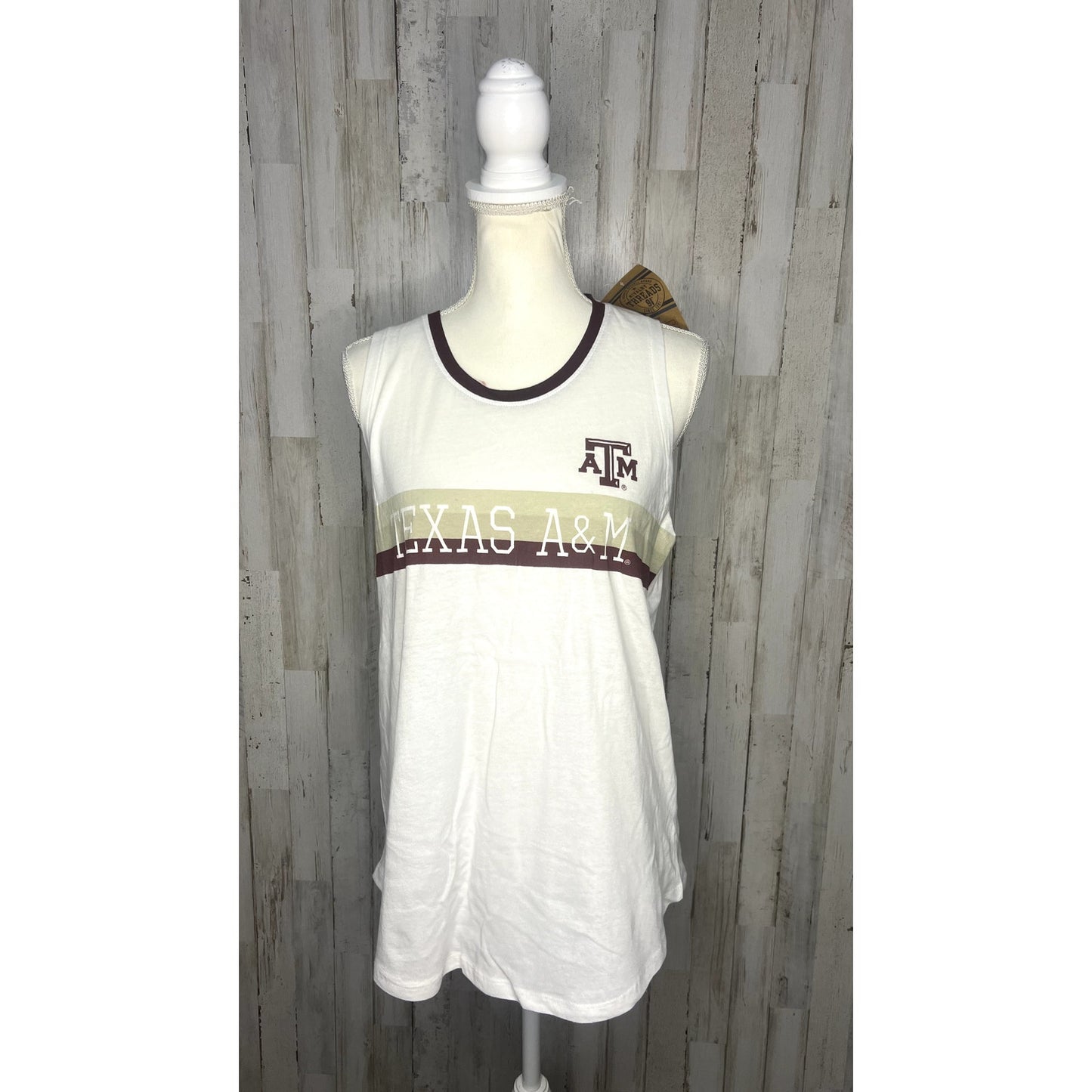 NWT Rivalry Threads Women's XL White Texas A&M Aggies Sleeveless Tank Top