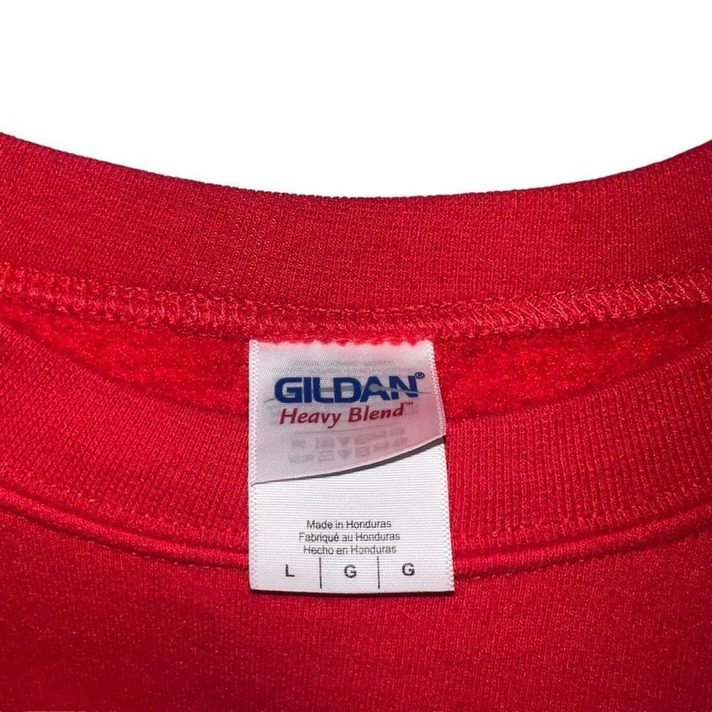 Gildan Heavy Blend Sweatshirt Unisex Large Red Christmas Santa Nashville