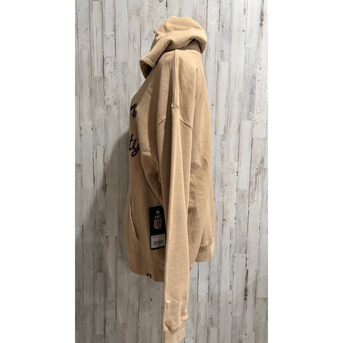 NWT 47 Furman University Paladins Mens Pullover Hoodie Beige Size Large