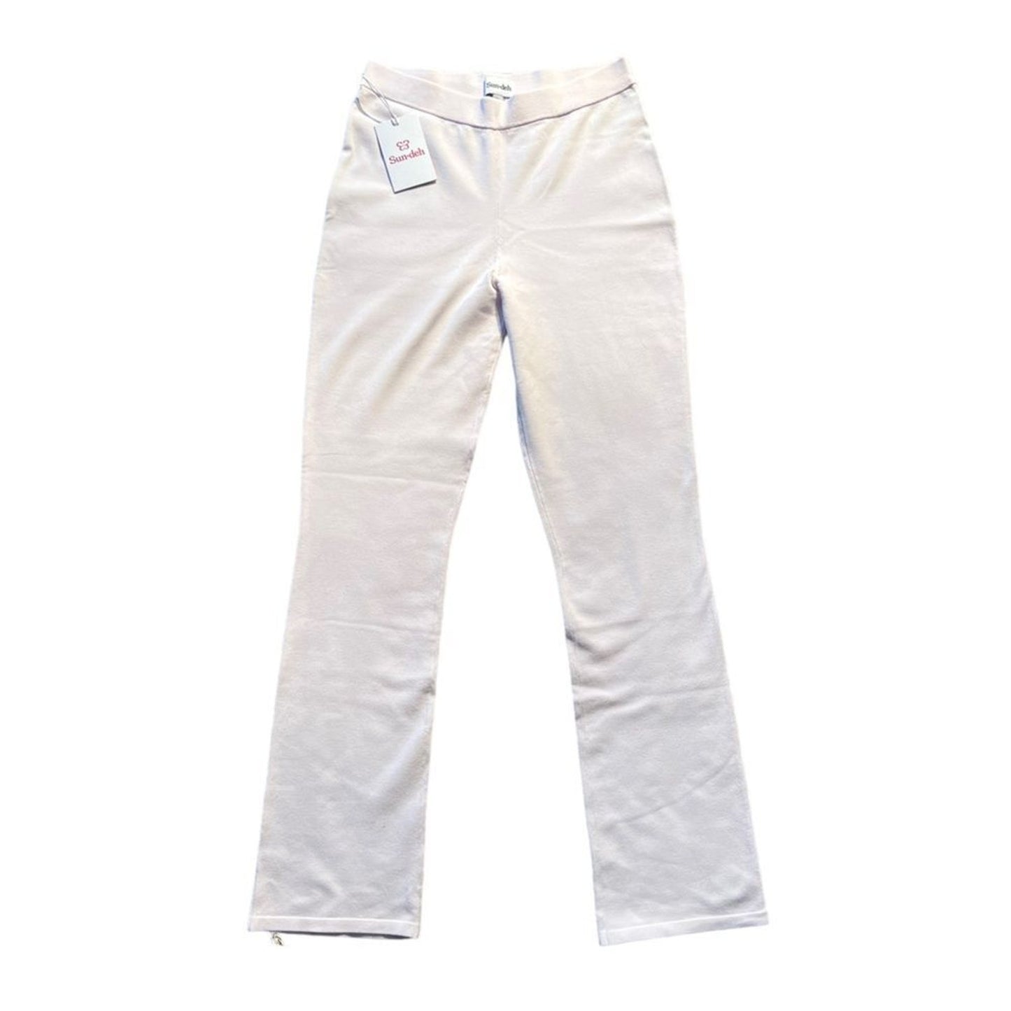 NWT Aritzia Sundeh Dress Pants Women's Medium White Pull-On Stretch Bootcut