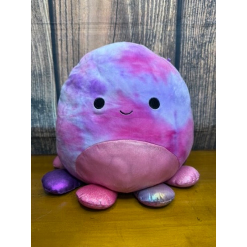 Squishmallows Mary the Octopus Tie-Dye Plush Toy Small 12" Multicolor