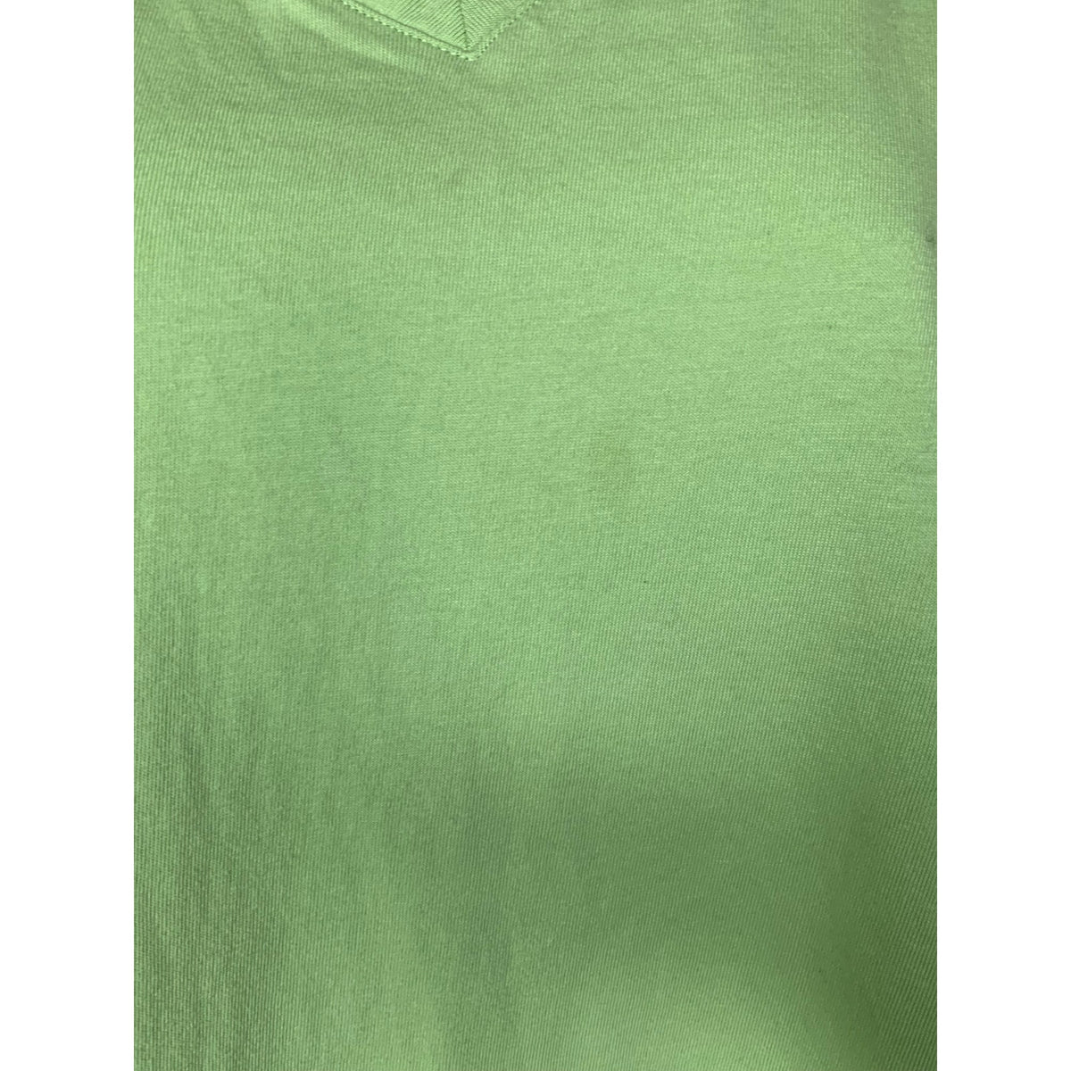 Lands' End T-Shirt Womens Plus Size 3XL Light Green V-Neck Short Sleeve 100% Cotton