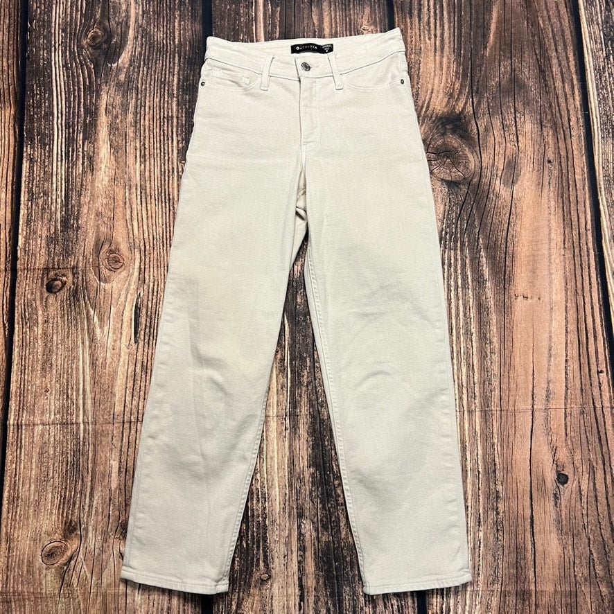 Athleta Women's Size 2 Beige Straight Leg Ankle Jeans Casual
