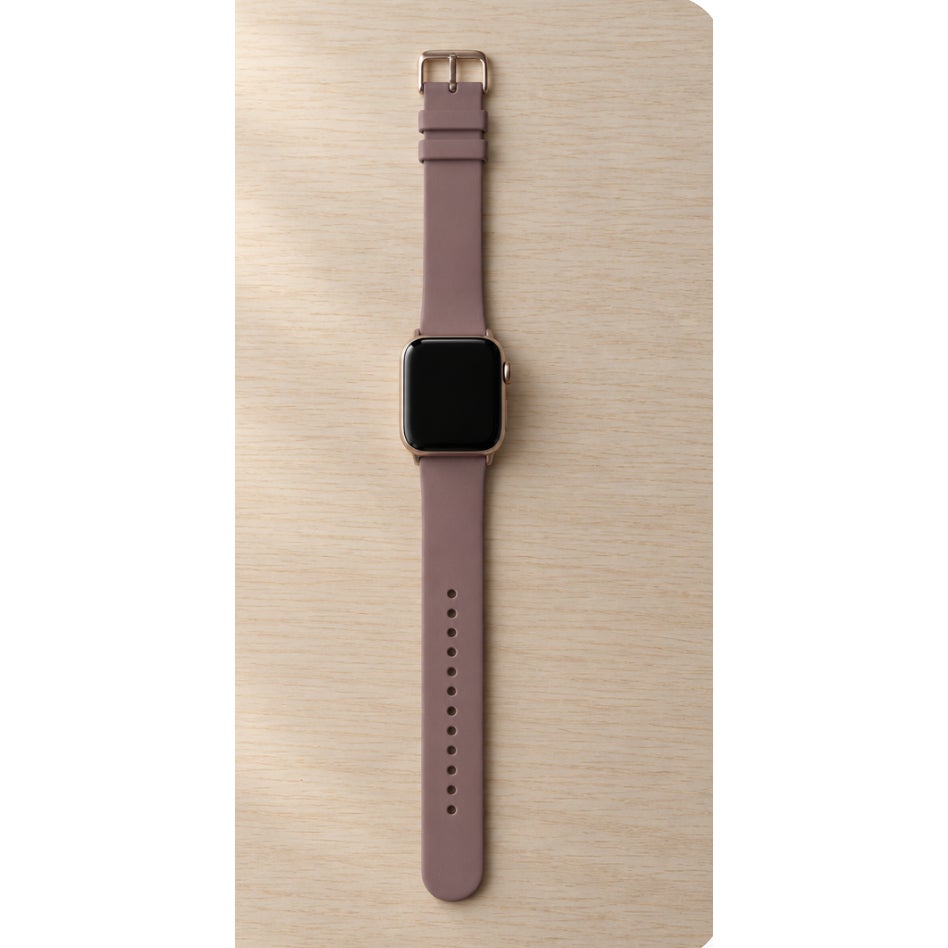 Smart Watch Rose Gold Square Fitness Tracker Mauve Pink Silicone Band Not Tested