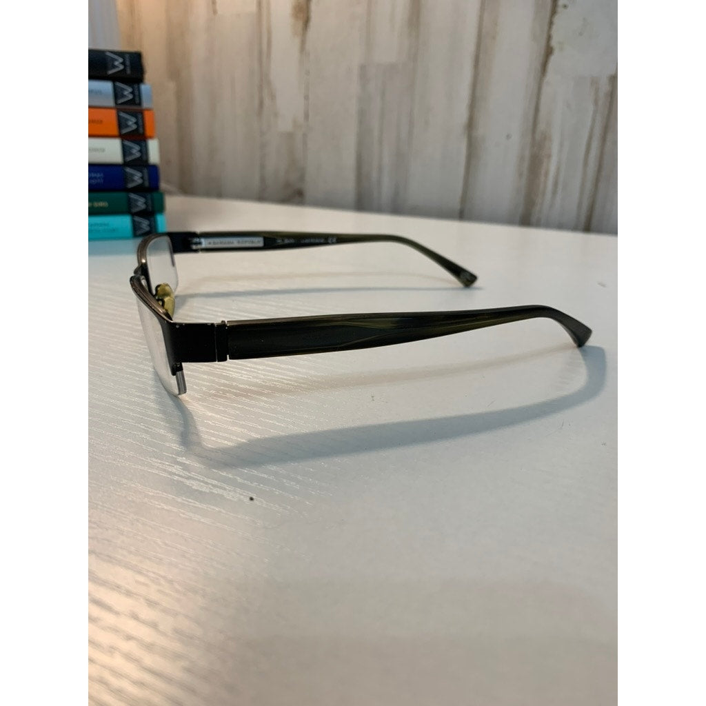 Banana Republic Eyeglass Frames Unisex Black Semi-Rimless