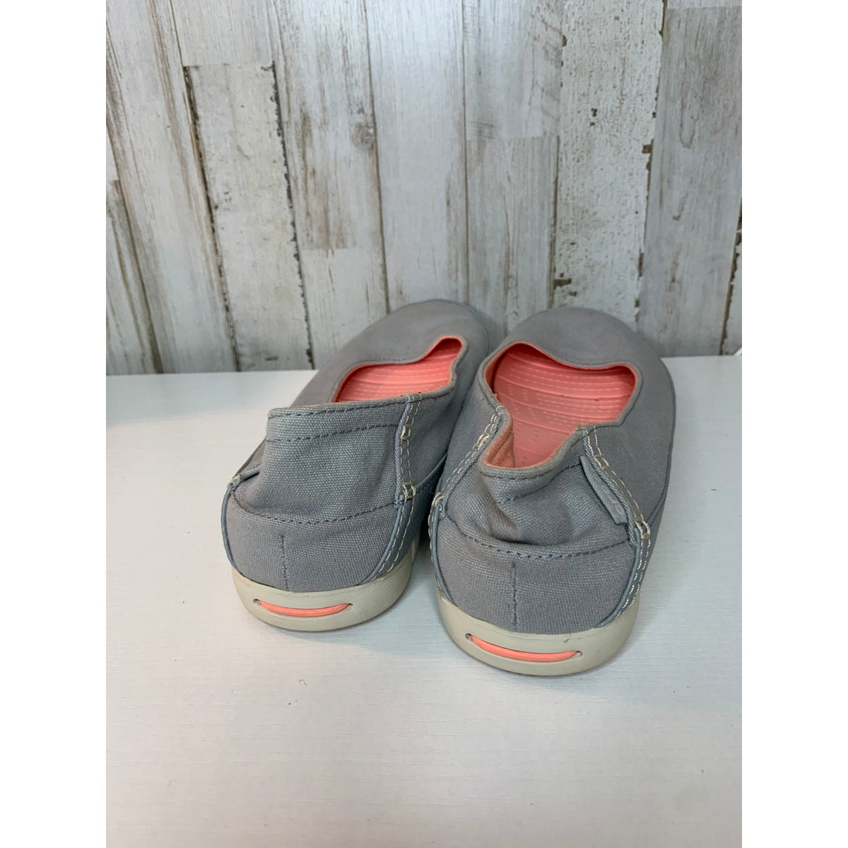 Crocs Stretch Sole Flat Womens Slip-On Ballet Flats Gray Size 10 Comfort