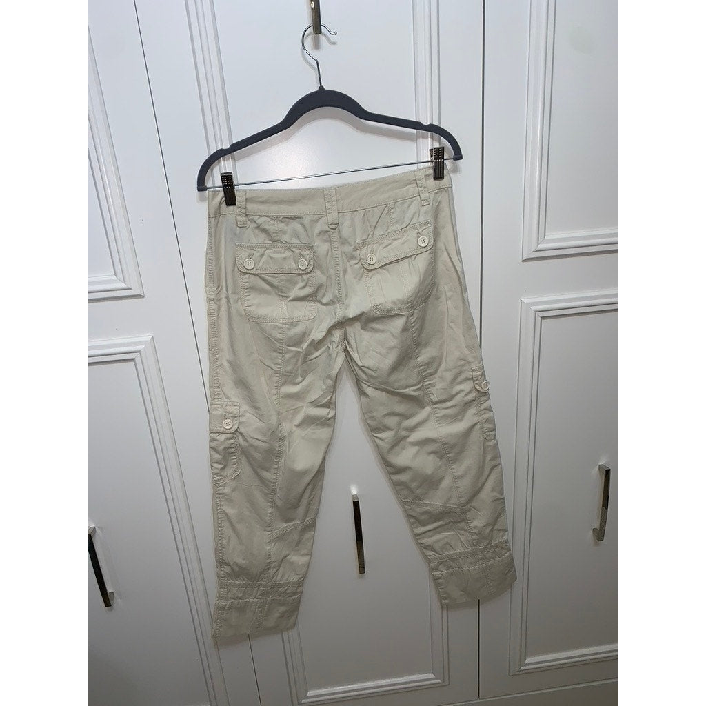 Calvin Klein Women's Beige Cargo Capri Pants Size 4 Casual