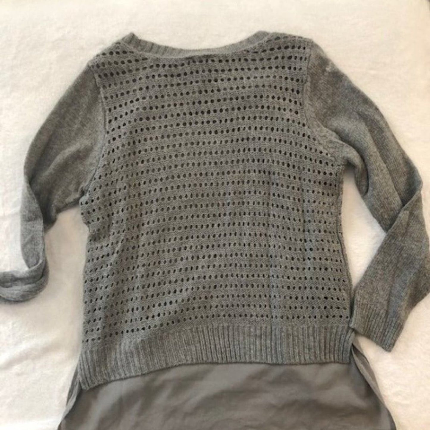 Combo style grey pullover sweater L EUC
