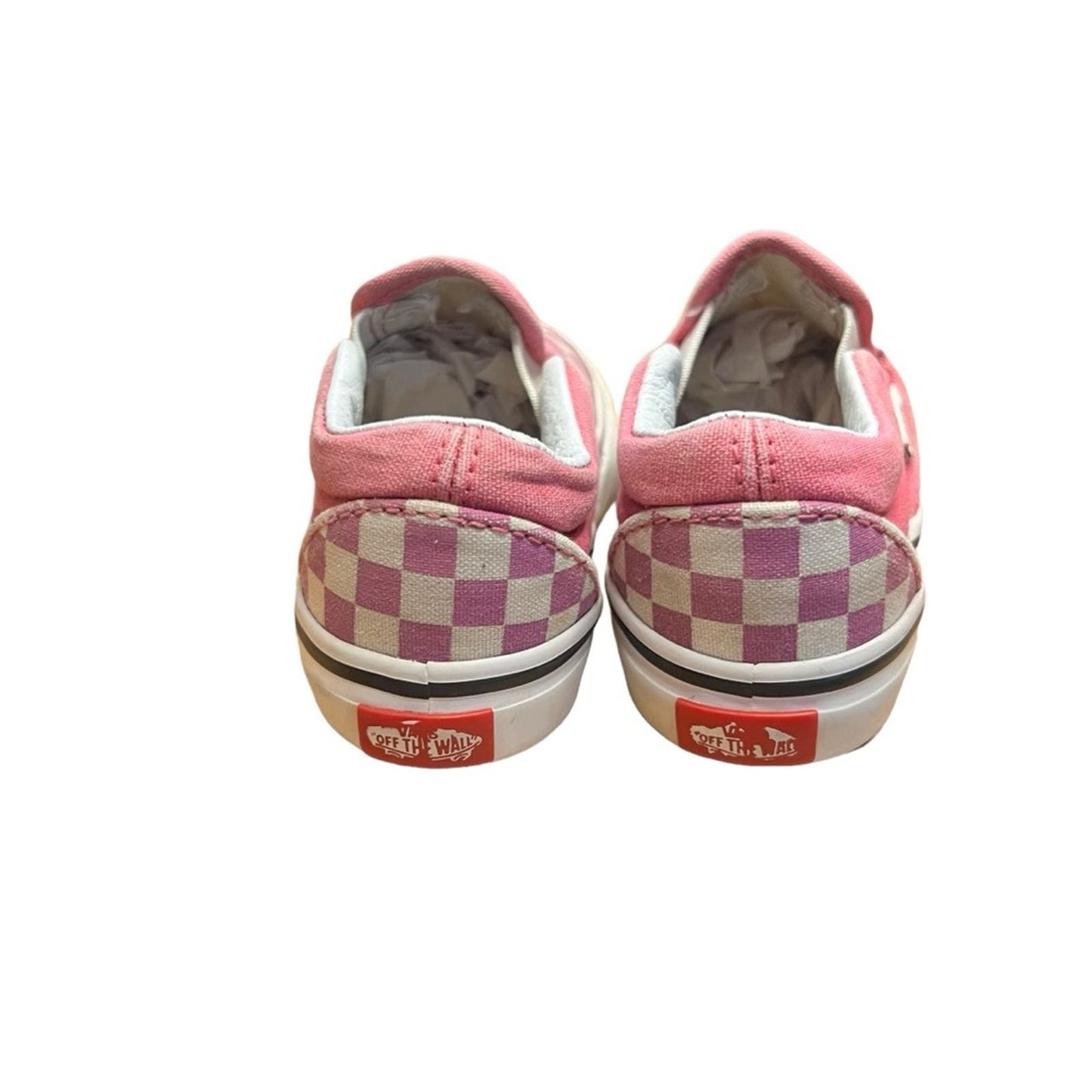 Vans Slip-On V Shoe - Checkerboard Pack- Fuchsia/White - Toddler Girls' 5.5