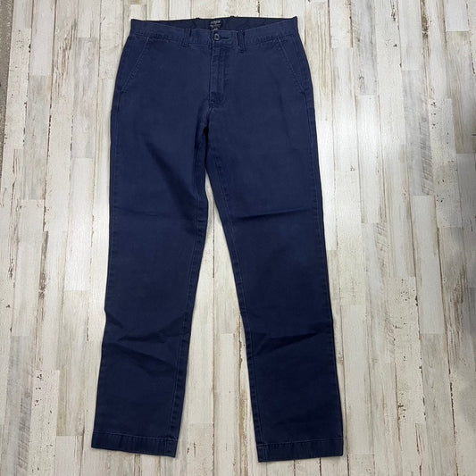 J.Crew Men's Navy Blue Chino Pants Size 31x32 Straight Fit Casual Semi-Formal