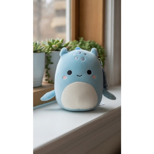 NWT Squishmallows Lune Loch Ness Monster Plush Blue 7 in
