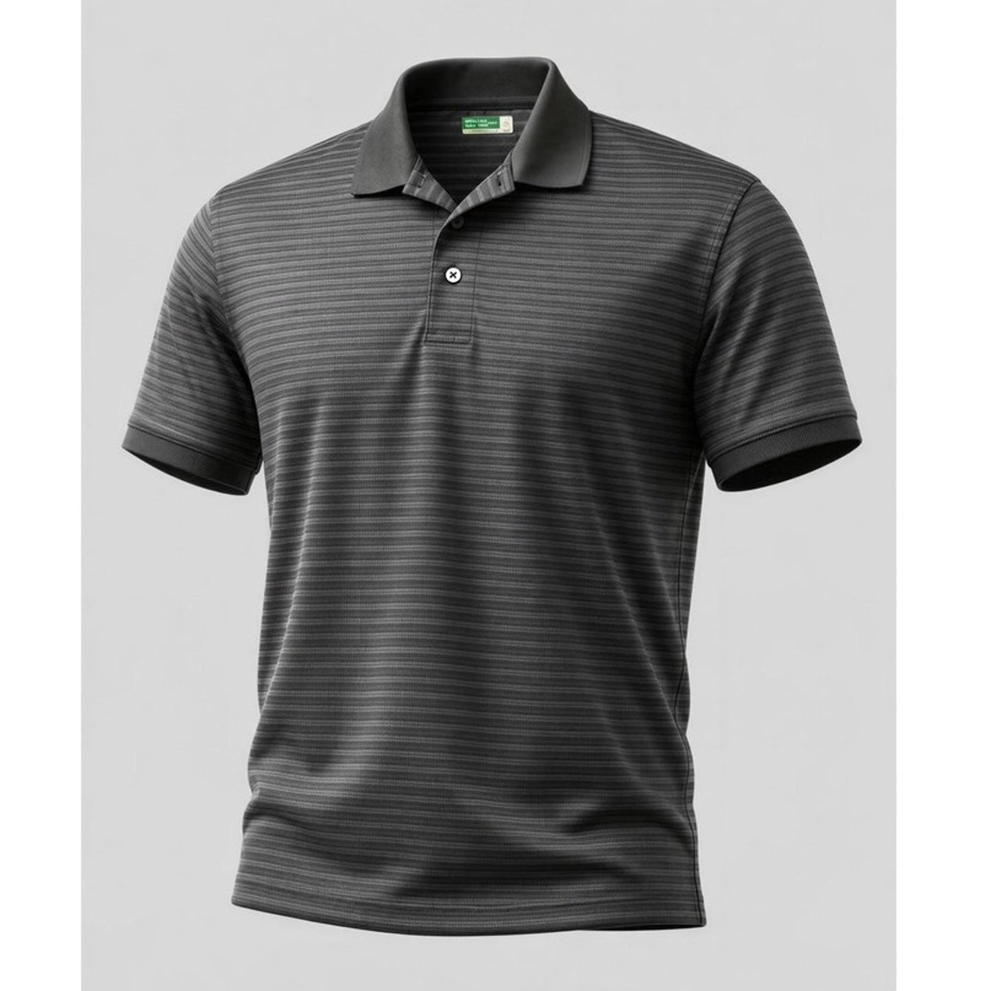 Ben Hogan Performance Polo Shirt Men's Size Large Gray Black Striped Golf