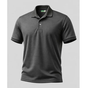 Ben Hogan Performance Polo Shirt Men's Size Large Gray Black Striped Golf