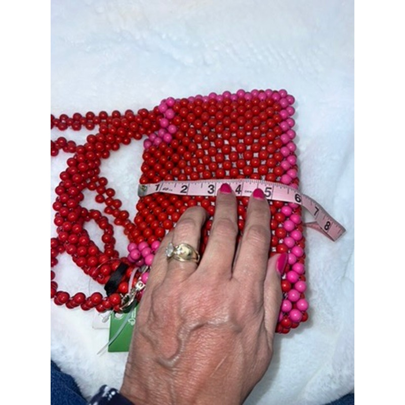 NWT Kate Spade x Target Women's Red & Pink Beaded Shoulder Bag Casual
