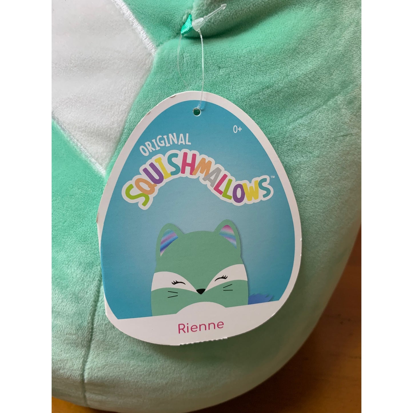 NWT Squishmallows Rienne Teal Fox Plush Stuffed Animal 16in