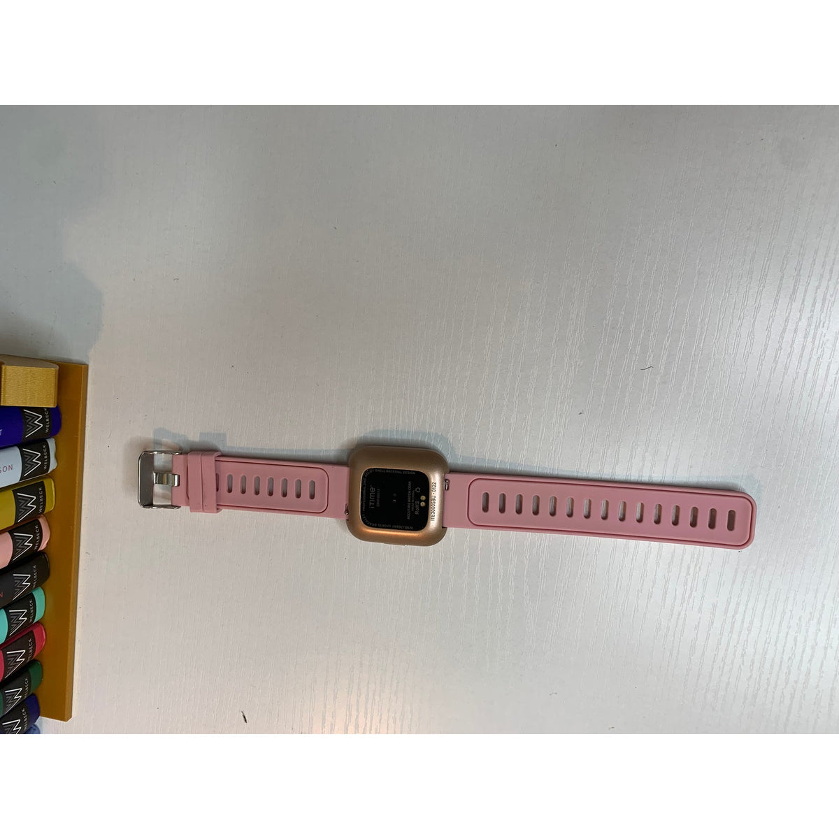iTime Rose Gold Smart Sports Bracelet Fitness Tracker Pink Silicone Band NOT TESTED