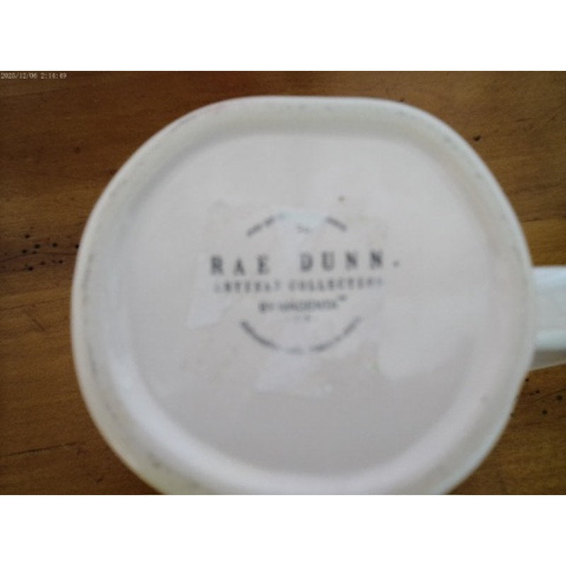 Rae Dunn Artisan Collection OOPSY DAISY Coffee Tea Mug White Farmhouse