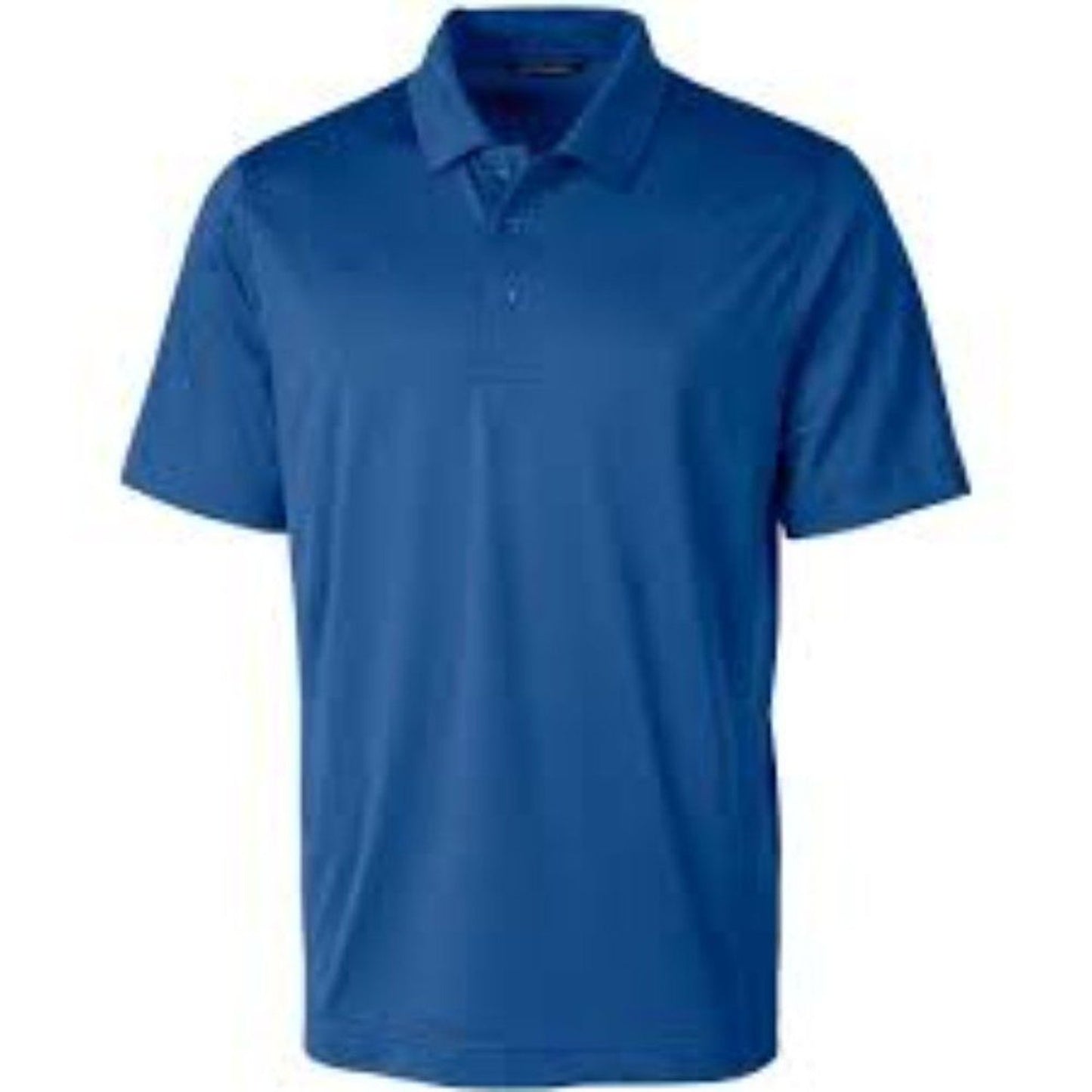 Cutter & Buck Men's Polo Shirt Size Large Blue Solid Short Sleeve Golf