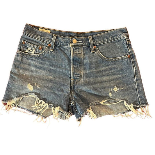 Levi’s Vintage 501 Distressed Denim Shorts Size 29