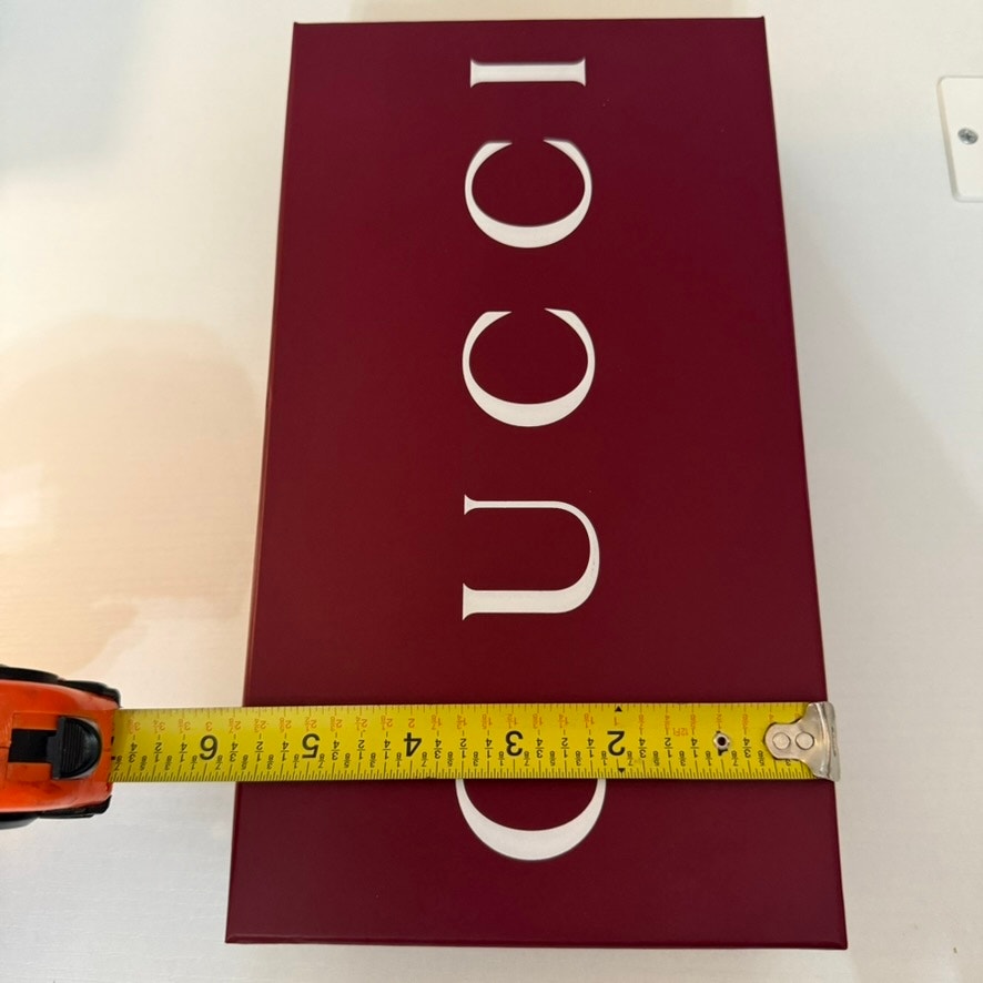 Gucci Burgundy Empty Shoe Box Gift Storage Box with Lid 10x6x2