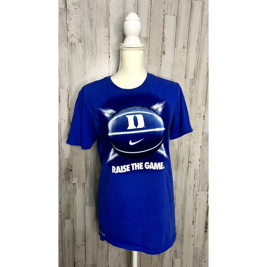 Nike Duke Blue Devils "Raise the Game" Men's Size Small Blue Graphic T-Shirt