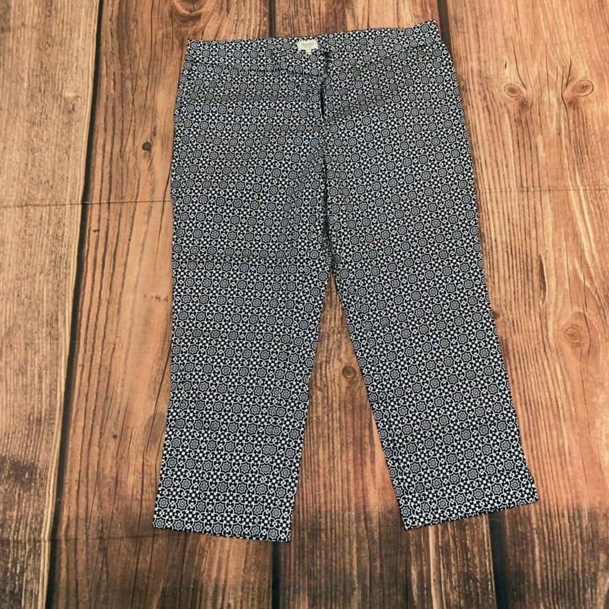 Laundry by Shelli Segal Ankle Pant Womens Size 14 Blue Print