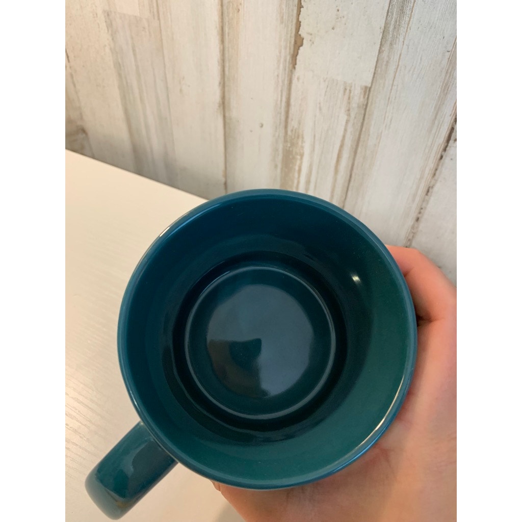 Starbucks Teal Faceted Stacking Coffee Mug 14 fl oz