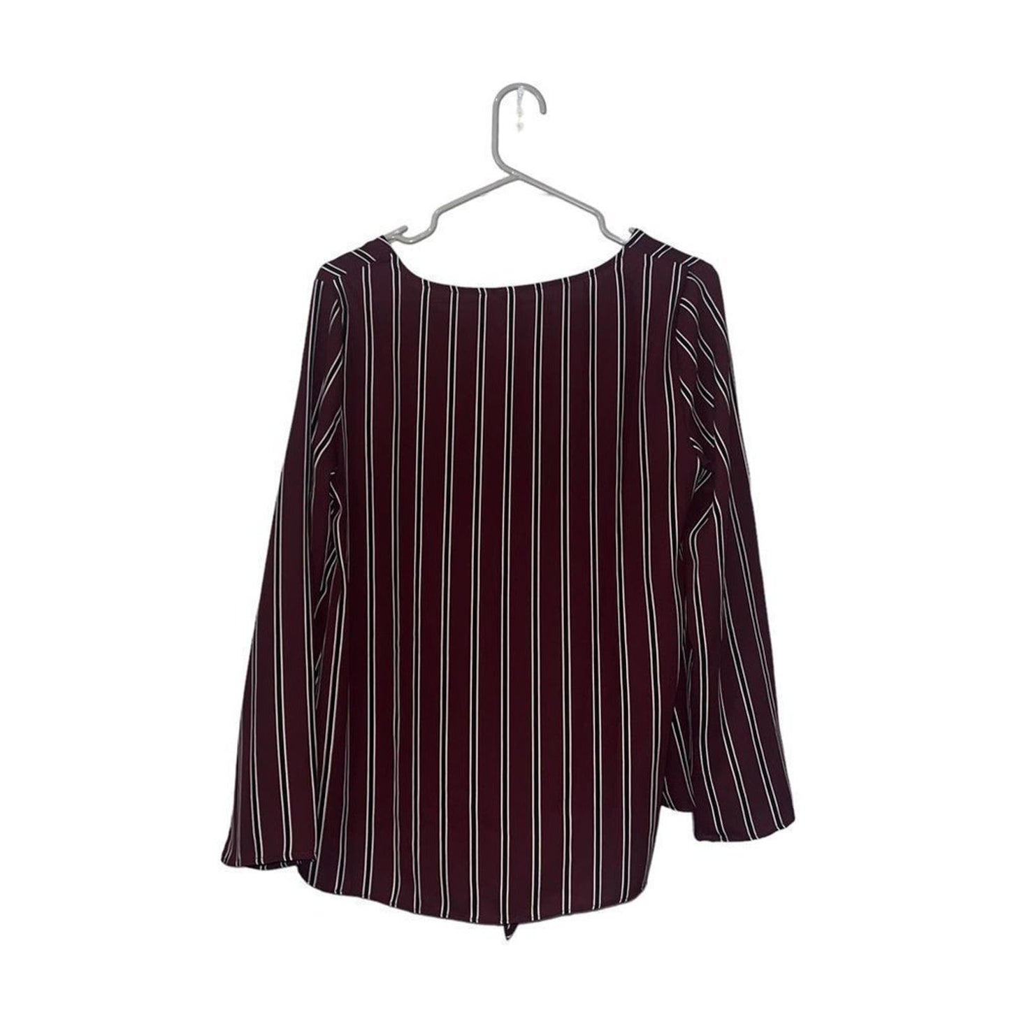 Allison Joy Maroon Stripped Blouse Size Small