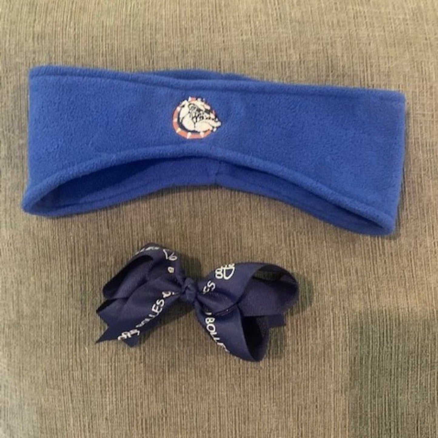 Bolles School blue hair bow/headband bundle