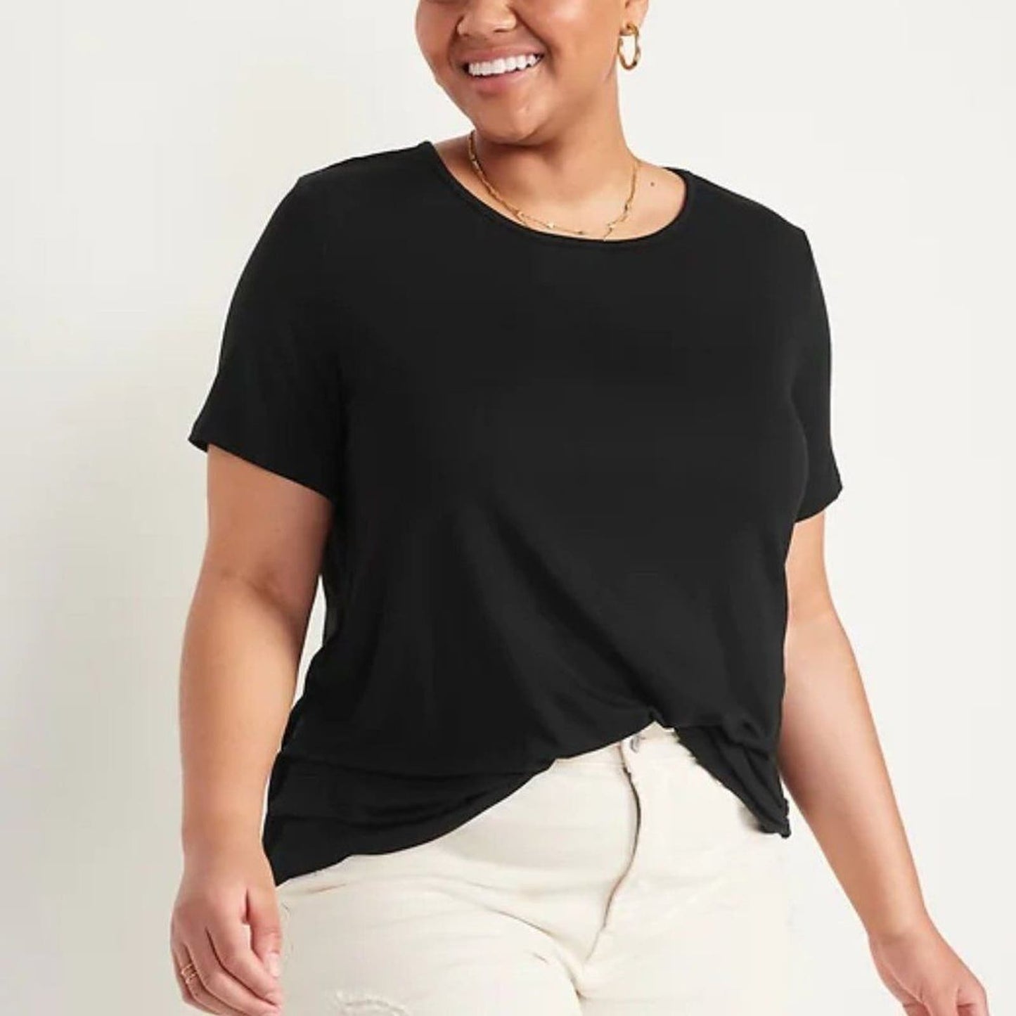 Old Navy Luxe Crew-Neck T-Shirt for Women Medium