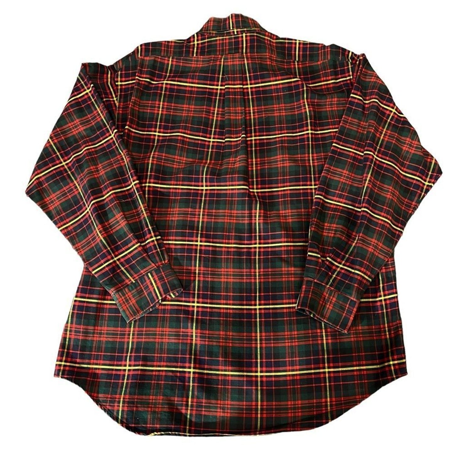 Ralph Lauren Shirt Mens Large Multicolor Tartan Plaid Button-Down Long Sleeve