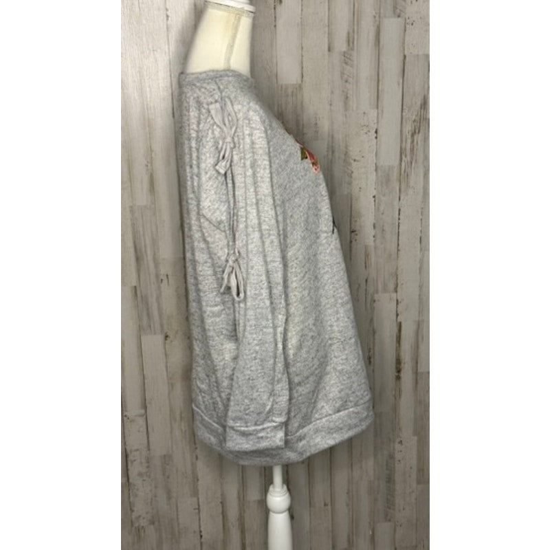 Lane Bryant Women's Gray Graphic Sweatshirt Size 14 Long Sleeve Casual