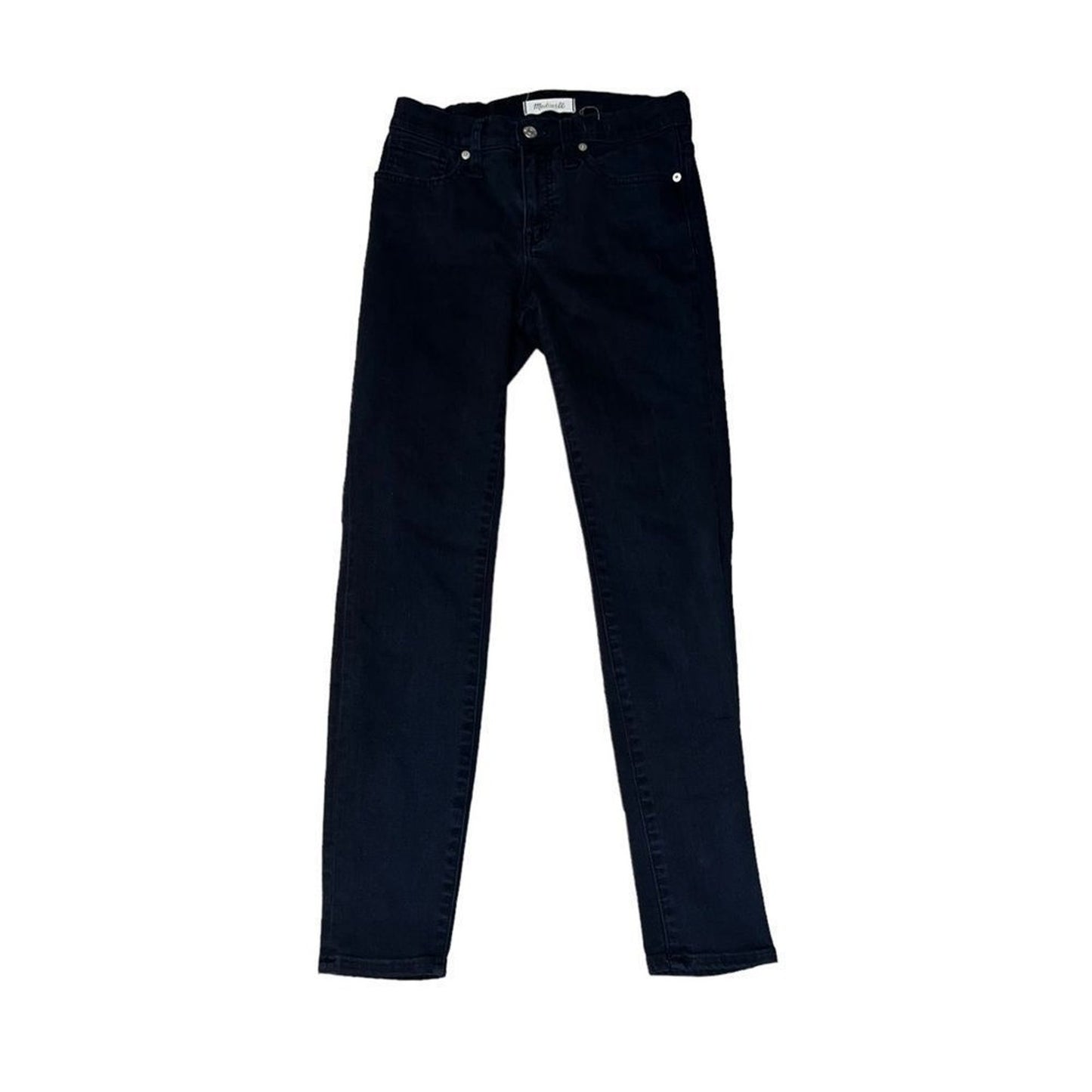 Madewell Women's 9" High Rise Skinny Jeans Black Dark Wash Size 26 5-Pocket