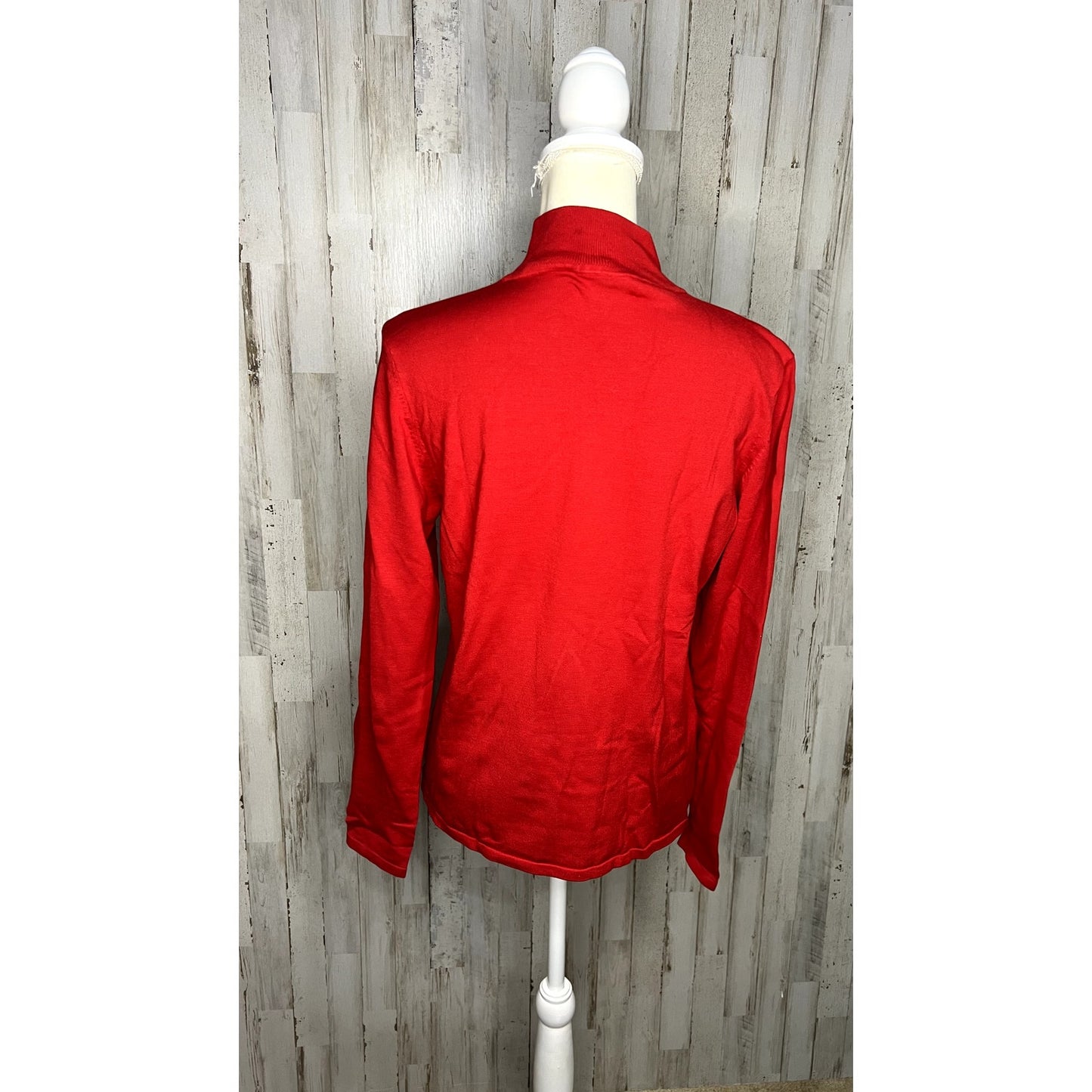 Pendleton Women's Size Small Red Silk Blend Turtleneck Long Sleeve Top