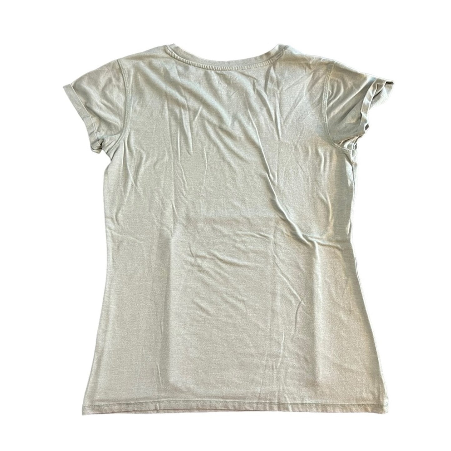 Beverly Hills Polo Club T-Shirt Womens Size Small Seafoam Green V-Neck Tee