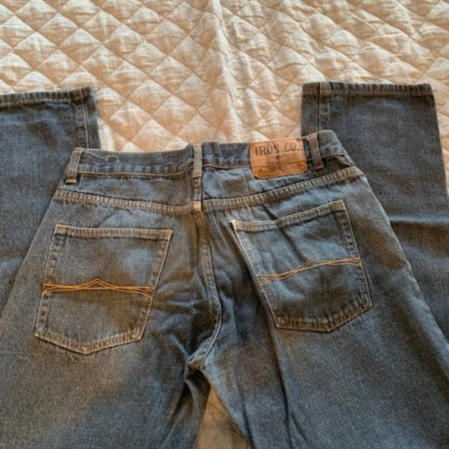 Iron co straight leg blue jeans 34 W 34L