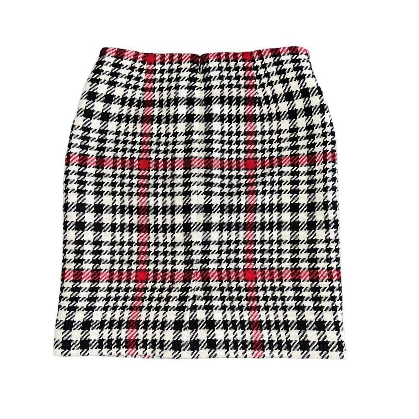 Talbots Plaid Wool Pencil Skirt Size 2