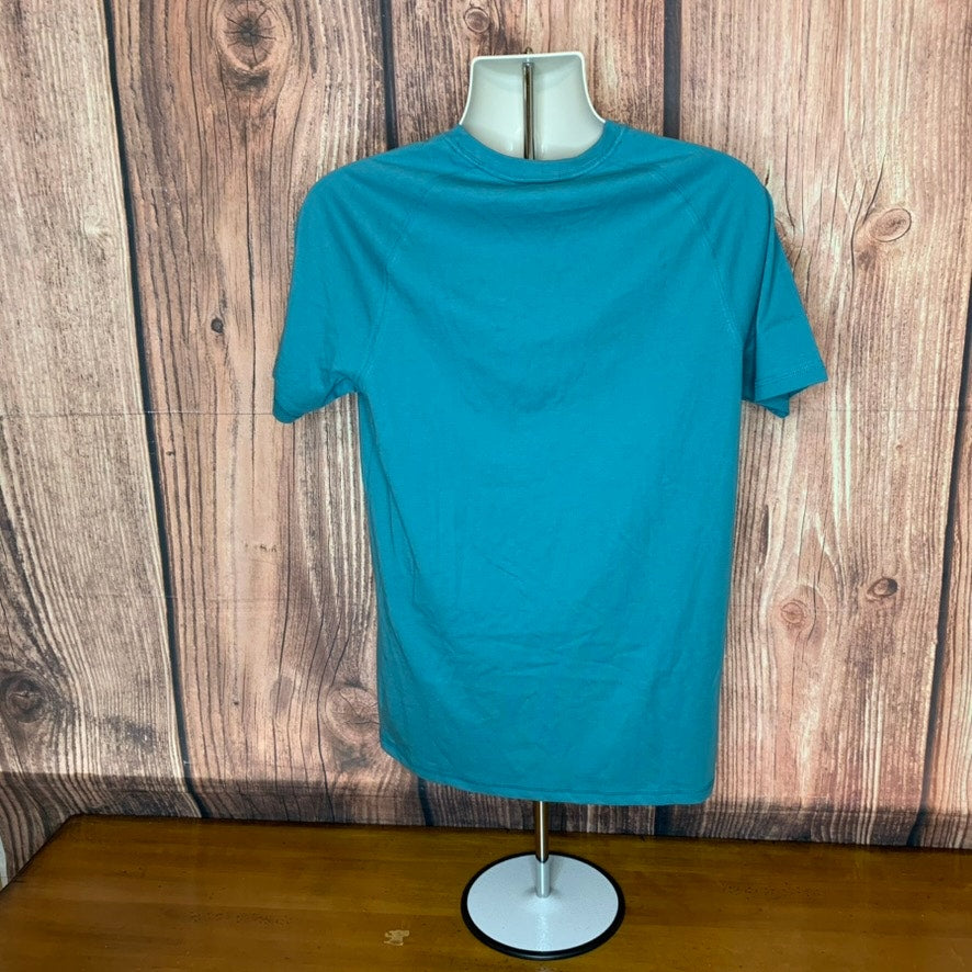 Carhartt Force T-Shirt Mens Size Small Teal Pocket Crew Neck